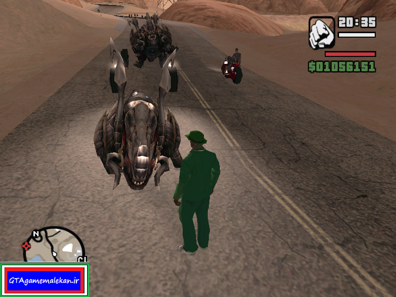 دانلود مود دایناسور برای Gta sa